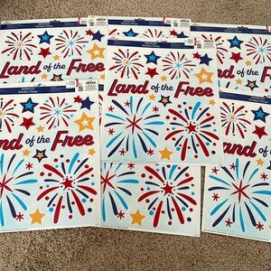 7‎ sheets of Patriotic Window Clings